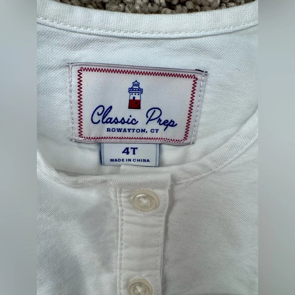 Classic Prep White Ruffled Kids Shirt size 4T - Picture 3 of 3